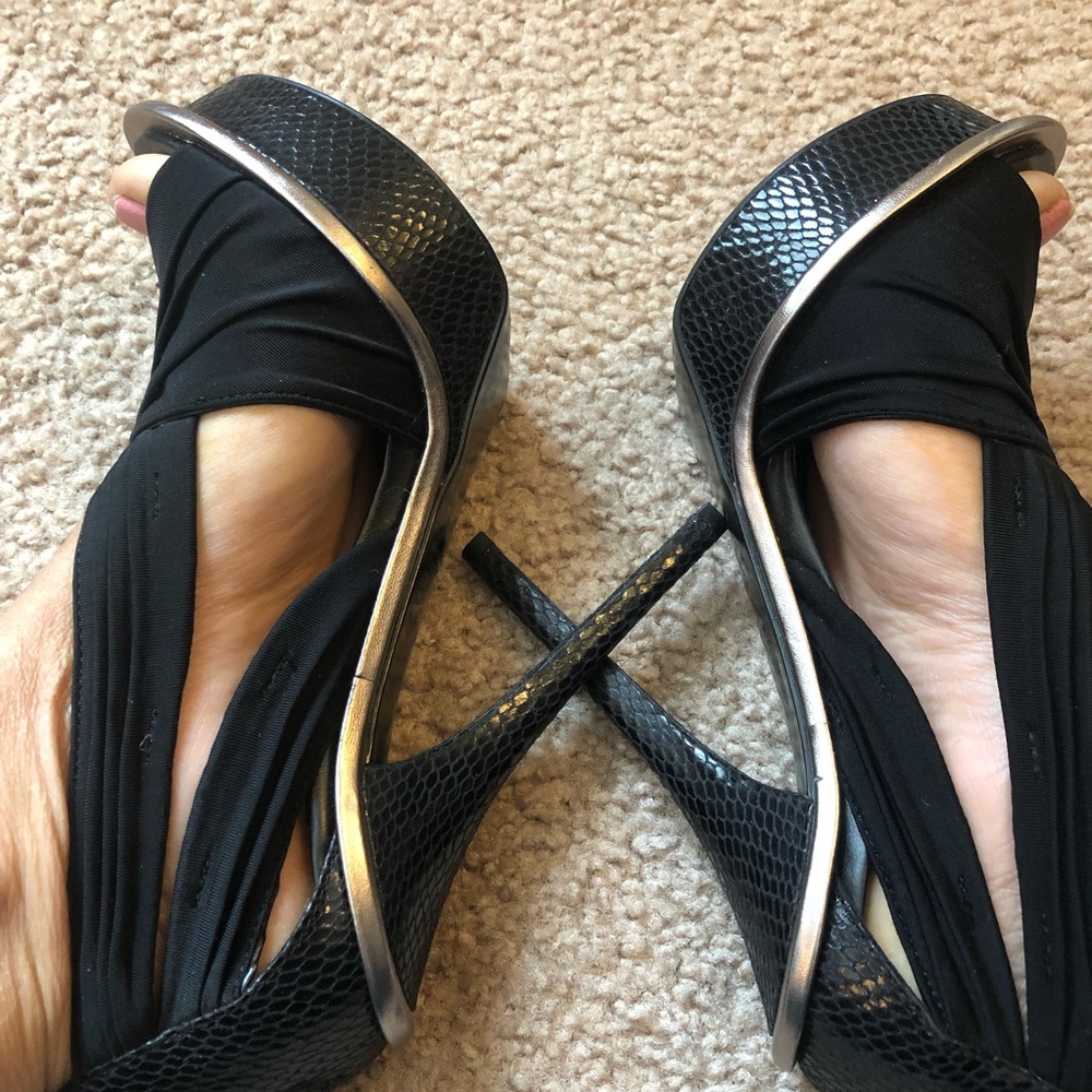 Bakers Giovanna Sexy Black Platform Heels Gem